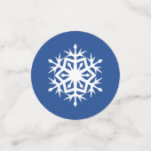 Wintersneeuwvlokken in Blue Table Confetti (Kleine voorkant)