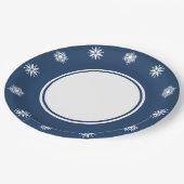 Wintersneeuwvlokken in Bord van marinepapier (Gekanteld)