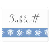 Wintersneeuwvlokken in Kaart met periwinkle (Achterkant)