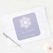 Wintersneeuwvlokken in Lavendel Sticker (Envelop)