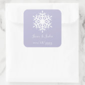 Wintersneeuwvlokken in Lavendel Sticker (Tas)