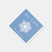 Wintersneeuwvlokken in Periwinkle Napkins Servetten (Hoek)