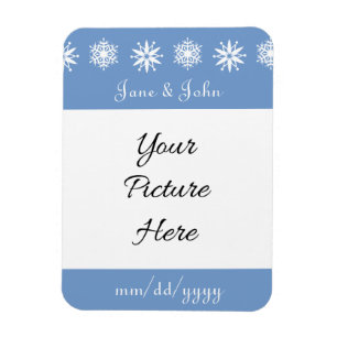 Wintersneeuwvlokken in Periwinkle Reminder Magnet Magneet