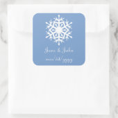 Wintersneeuwvlokken in Periwinkle Sticker (Tas)