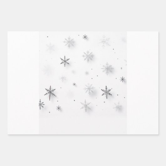 Wintersneeuwvlokken Inpakpapier Vel (Voorkant 2)