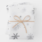 Wintersneeuwvlokken Inpakpapier Vel (In situ)