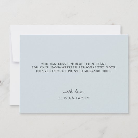 Wintersneeuwvlokken, Kinderen Verjaardag, Baby sho Bedankkaart (Achterkant)