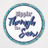 Wintersneeuwvlokken Labels (Design 1)