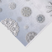 wintersneeuwvlokken met elegant papier op zilver (Detail)