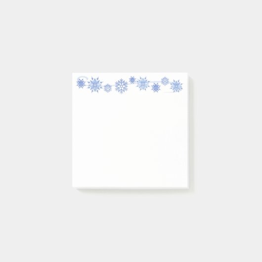 Wintersneeuwvlokken na de beurs post-it® notes (Voorkant)