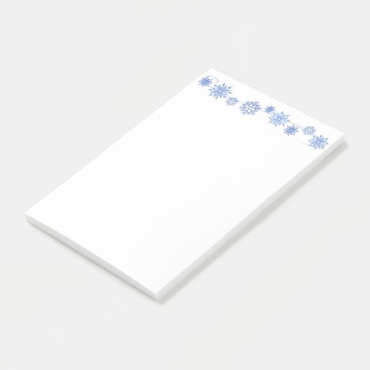 Wintersneeuwvlokken na de beurs post-it® notes (Schuin)