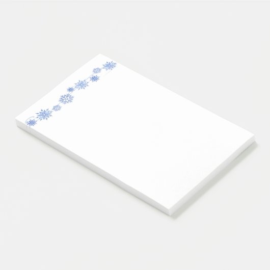 Wintersneeuwvlokken na de beurs post-it® notes (Schuin)