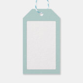 Wintersneeuwvlokken op Bleek blauw Cadeaulabel (Achterkant)