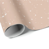 Wintersneeuwvlokken op bruin cadeaupapier (Rol Hoek)