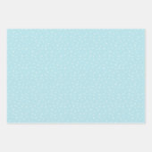 Wintersneeuwvlokken op geïnspireerde Aqua Retro Inpakpapier Vel (Voorkant 3)