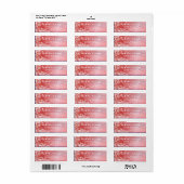 Wintersneeuwvlokken op roze Adresetiketten Etiket (Full Sheet)