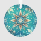 Wintersneeuwvlokken Ornament (achterkant)
