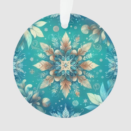 Wintersneeuwvlokken Ornament (voorkant)