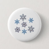 Wintersneeuwvlokken Ronde Button 5,7 Cm (Voorkant)