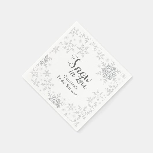 Wintersneeuwvlokken Sneeuw in Love Bruidsmeisje Sh Servet (Hoek)