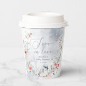 Wintersneeuwvlokken Snow in Love vrijgezellenfeest Papieren Bekers (Achterkant)