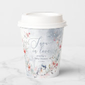 Wintersneeuwvlokken Snow in Love vrijgezellenfeest Papieren Bekers (Voorkant)