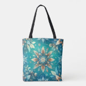 Wintersneeuwvlokken Tote Bag (Achterkant)