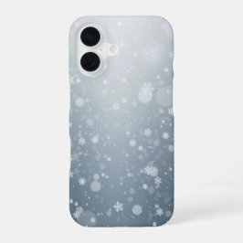 Wintersneeuwvlokken Vallende Sneeuwpatroon Bokeh iPhone 16 Hoesje