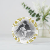 Wintersneeuwvlokken Vrede Liefde Vreugde Elegante  Feestdagenkaart (Staand voorkant)