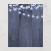 Wintersneeuwvlokken winteruitnodiging voor bruilof (Achterkant)