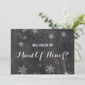 Wintersneeuwvlokken Wordt mijn eerbewijs? Kaart (Staand voorkant)