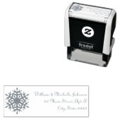 Wintersneeuwvlokken zelfinkende adresstempel  zelfinktende stempel (In situ)