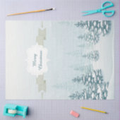 Wintersneeuwwitbos met kerstmis tissuepapier (Craft)