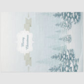 Wintersneeuwwitbos met kerstmis tissuepapier (Voorkant)