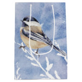 Wintersneeuwwitje Natuur vogelpest Medium Cadeauzakje (Achterkant)