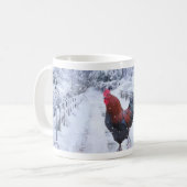 Wintersneeuwzwarte koperen koffie-Mok Koffiemok (Voorkant links)
