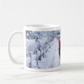 Wintersneeuwzwarte koperen koffie-Mok Koffiemok (Links)