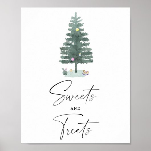 Wintersnoepjes en baby shower poster (Voorkant)