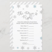 Wintersnowflake Baby shower Game, AFGEDRUKT (Voorkant / Achterkant)