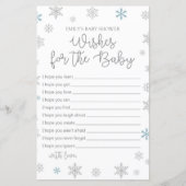 Wintersnowflake Baby shower Game, AFGEDRUKT (Voorkant)