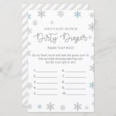 Wintersnowflake Baby shower Game, AFGEDRUKT (Voorkant / Achterkant)