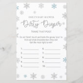 Wintersnowflake Baby shower Game, AFGEDRUKT (Voorkant)