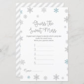 Wintersnowflake Baby shower Game, AFGEDRUKT (Voorkant / Achterkant)