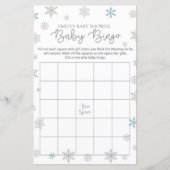 Wintersnowflake Baby shower Game, AFGEDRUKT (Voorkant)