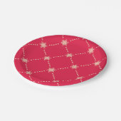 Wintersnowflake feestelijke kerstFeestdagen Modern Papieren Bordje (Gekanteld)