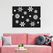 WINTERSNOWFLAKES CANVAS AFDRUK (Insitu (Woonkamer))