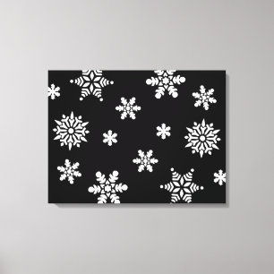 WINTERSNOWFLAKES CANVAS AFDRUK
