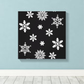 WINTERSNOWFLAKES CANVAS AFDRUK (Insitu (Houten vloer))