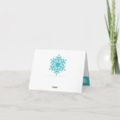 Wintersnowflakes in Turquoise - Hartelijk dank Bedankkaart (Achterkant)
