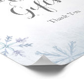 Wintersnowflakes, Kaarten en cadeaubord Poster (Hoek)